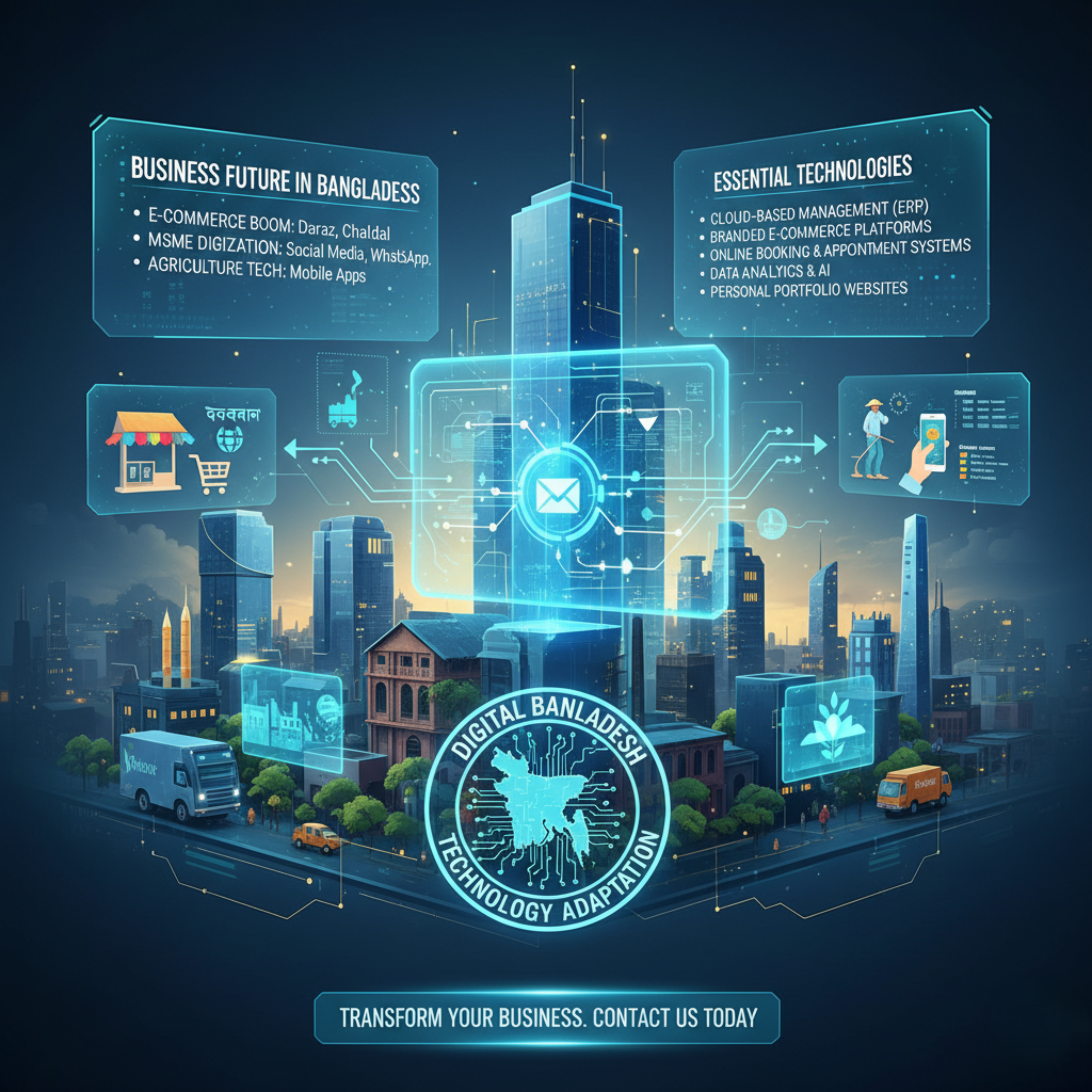 বাংলাদেশে ব্যবসায়িক ভবিষ্যৎ: টেকনোলজির অ্যাডাপশনে সাফল্যের চাবিকাঠি